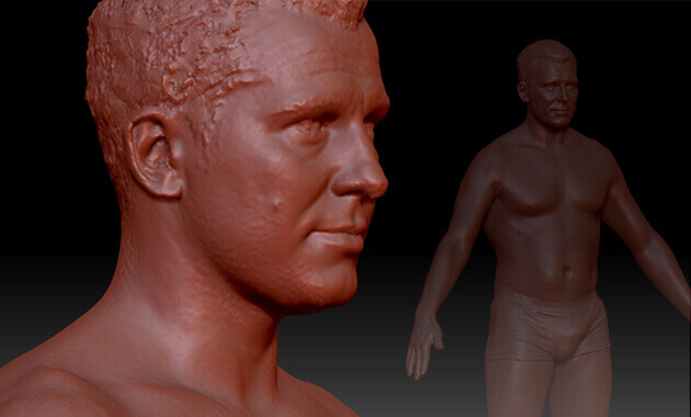 Scan 3D de personnes homme
